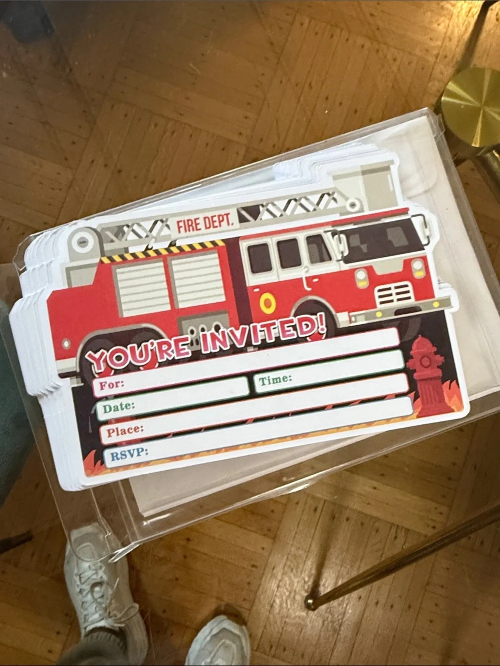 You're Invited! Red Fire Truck Party Invitations